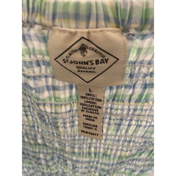 St. John’s Bay Square Neck Midi Plaid Romantic Dress Large NWT Pastel Spring - Picture 5 of 10